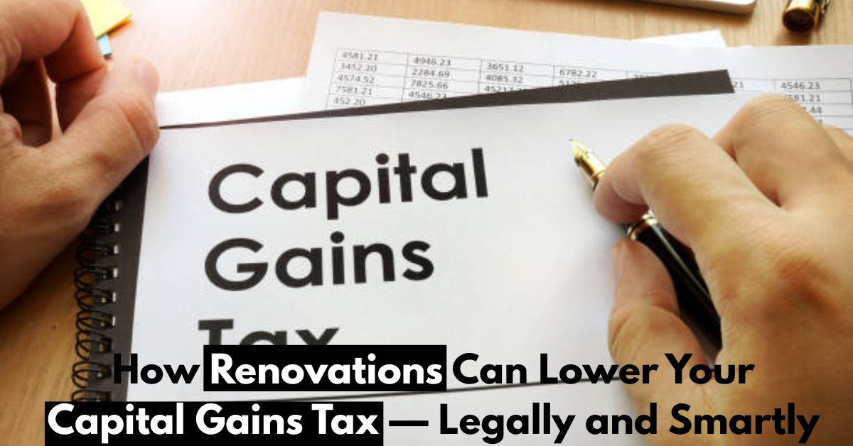 How Renovations Can Lower Your Capital Gains Tax — Legally and Smartly
