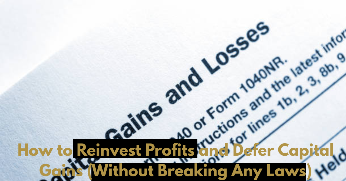 How to Reinvest Profits and Defer Capital Gains (Without Breaking Any Laws)