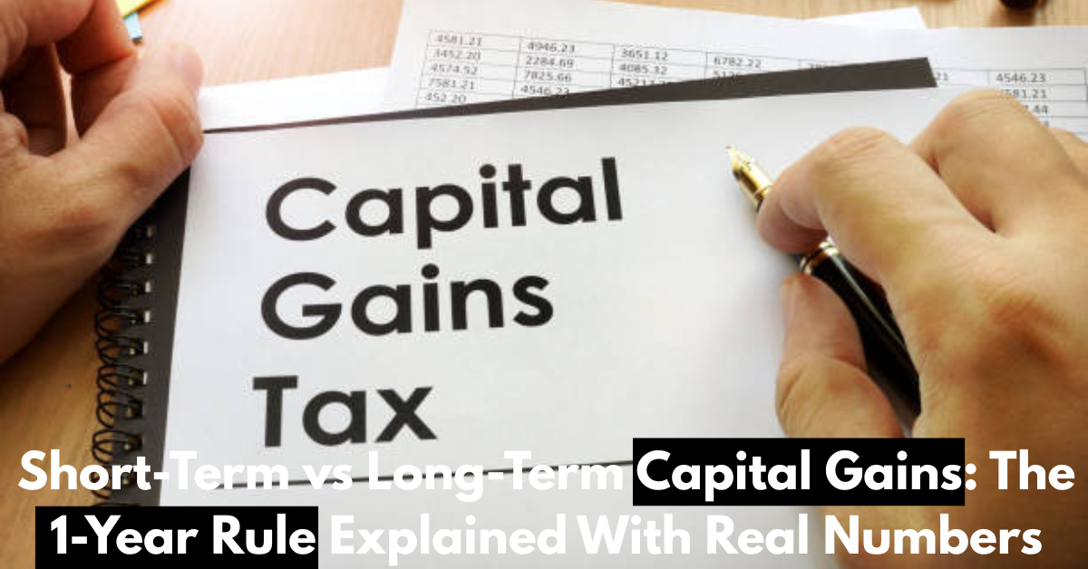 Short-Term vs Long-Term Capital Gains: The 1-Year Rule Explained With Real Numbers