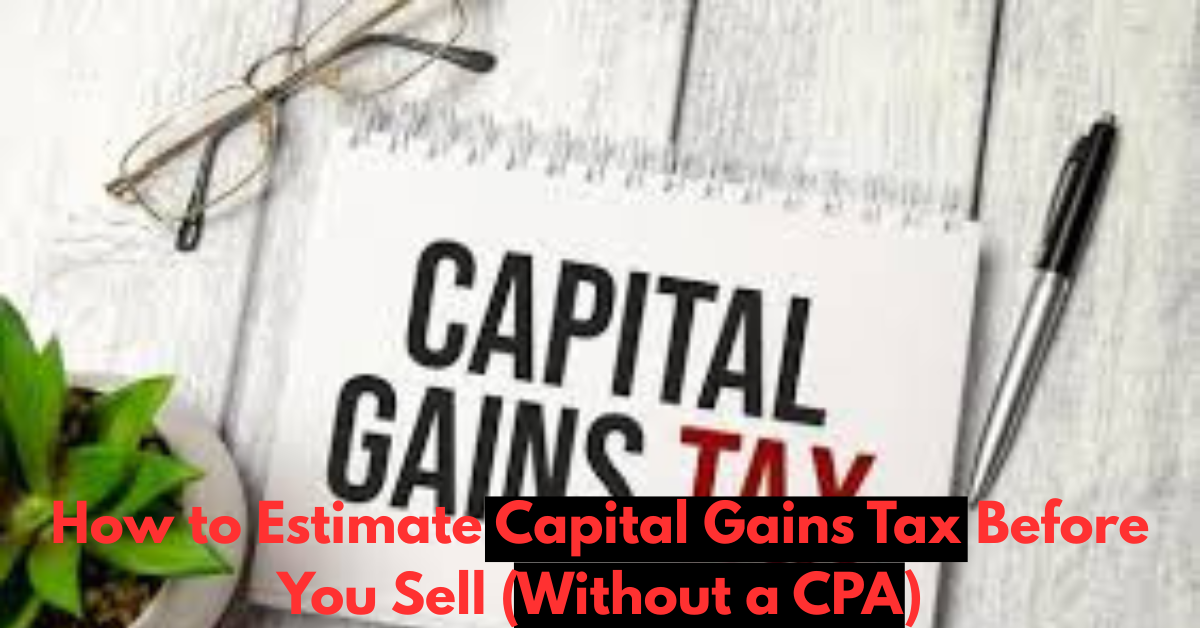 How to Estimate Capital Gains Tax Before You Sell (Without a CPA)