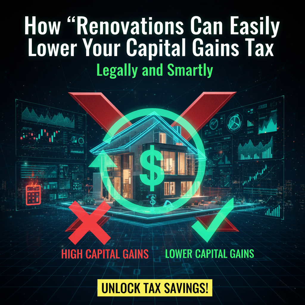 How Renovations Can Easily Lower Your Capital Gains Tax — Legally and Smartly