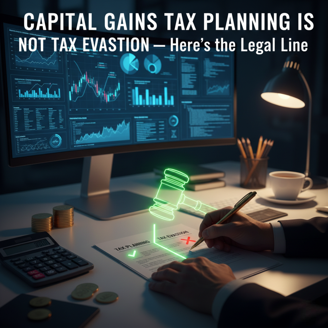 Capital Gains Tax Planning Is Not Tax Evasion — Here’s the Legal Line