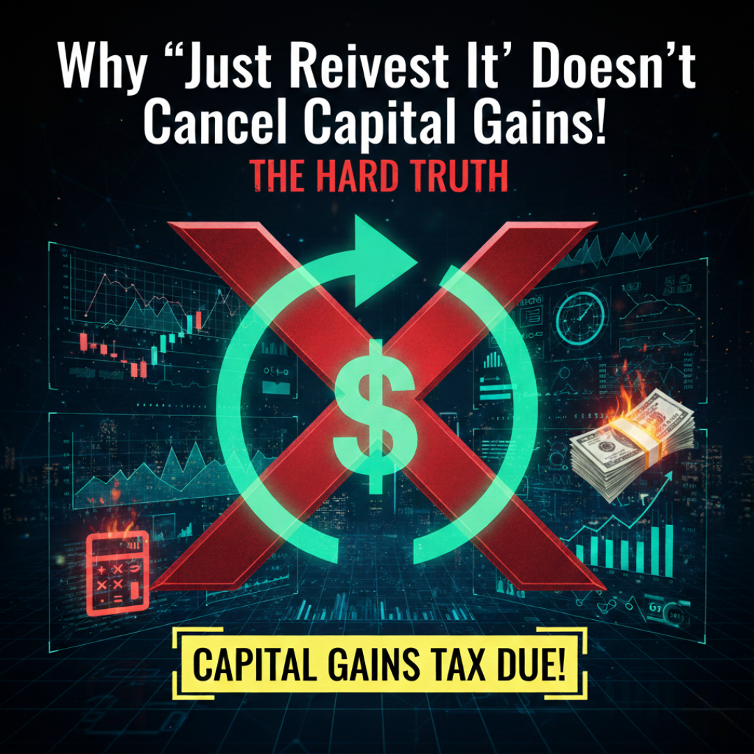 Why ‘Just Reinvest It’ Doesn’t Cancel Capital Gains! The Hard Truth