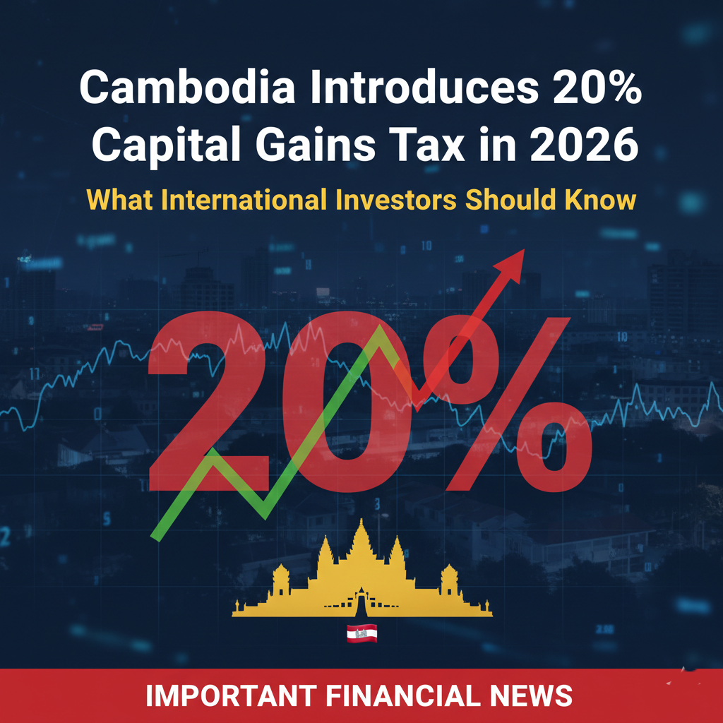 Cambodia Introduces 20% Capital Gains Tax in 2026 — What International Investors Should Know