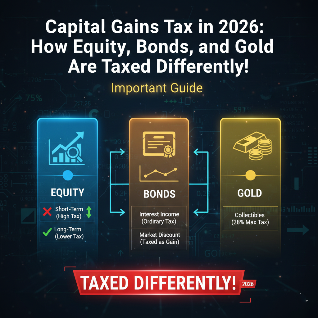 Capital Gains Tax in 2026: How Equity, Bonds, and Gold Are Taxed Differently! Important Guide
